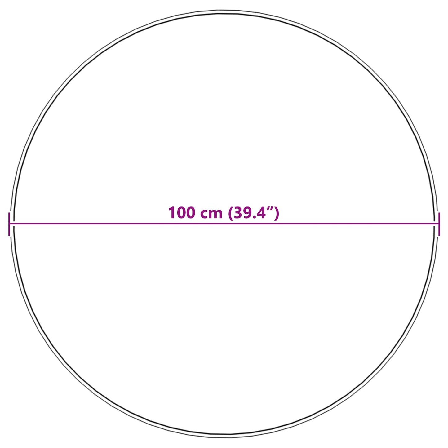 vidaXL Faux Sheepskin Rug TAFALLA White Ø 100 cm Polyester