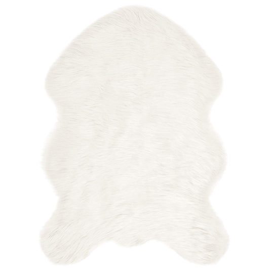 vidaXL Faux Sheepskin Rug TAFALLA White 60 x 90 cm Polyester