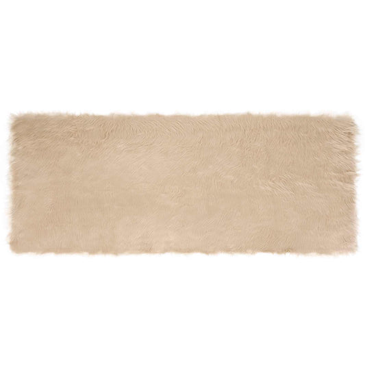 vidaXL Faux Sheepskin Rug TAFALLA Beige 80 x 200 cm Polyester