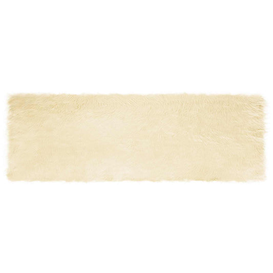 vidaXL Faux Sheepskin Rug TAFALLA Cream 80 x 250 cm Polyester
