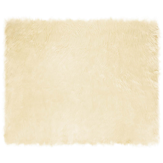vidaXL Faux Sheepskin Rug TAFALLA Cream 200 x 280 cm Polyester