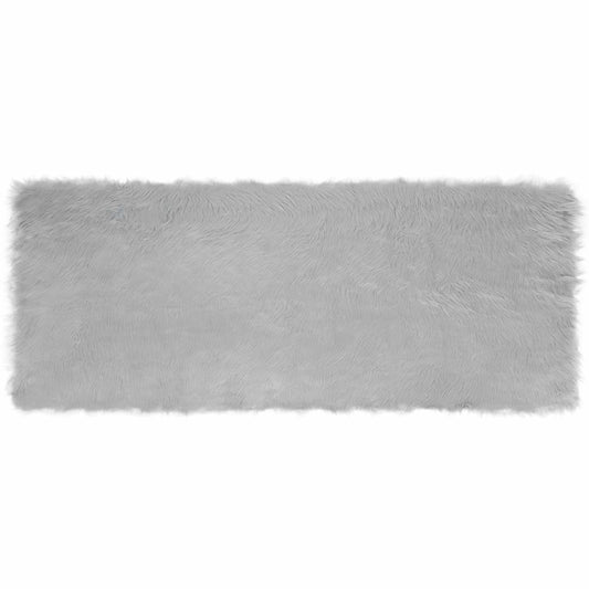 vidaXL Faux Sheepskin Rug TAFALLA Grey 80 x 200 cm Polyester