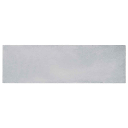 vidaXL Anti-Slip Faux Rabbit Fur Rug OLITE Grey 80 x 250 cm Polyester