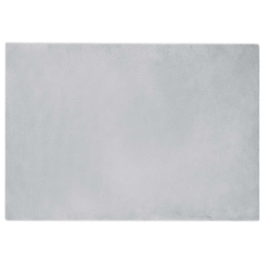 vidaXL Anti-Slip Faux Rabbit Fur Rug OLITE Grey 160 x 230 cm Polyester