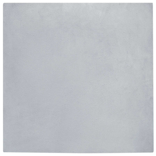 vidaXL Anti-Slip Faux Rabbit Fur Rug OLITE Grey 240 x 240 cm Polyester