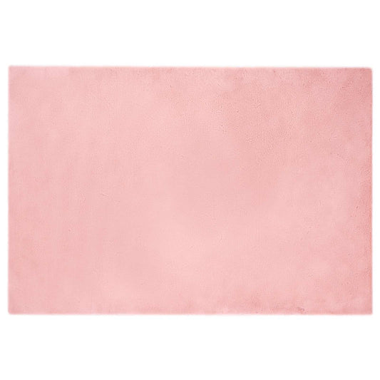 vidaXL Anti-Slip Faux Rabbit Fur Rug OLITE Pink 120 x 170 cm Polyester