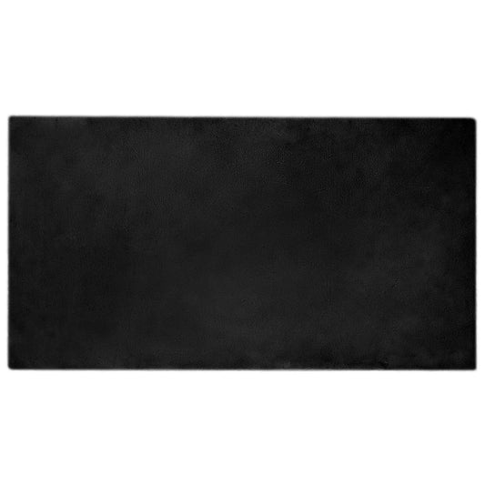 vidaXL Anti-Slip Faux Rabbit Fur Rug OLITE Black 80 x 150 cm Polyester