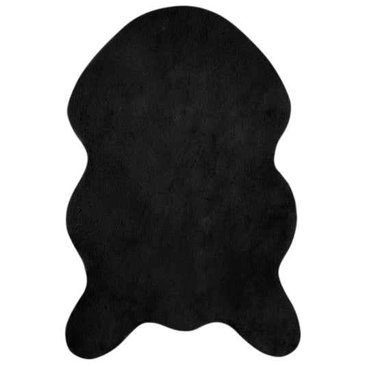 vidaXL Anti-Slip Faux Rabbit Fur Rug OLITE Black 80 x 120 cm Polyester