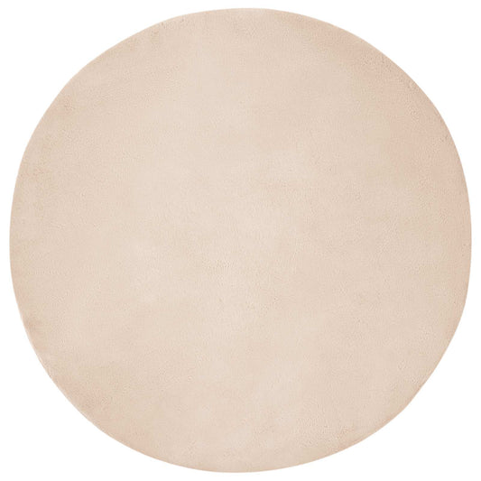 vidaXL Anti-Slip Faux Rabbit Fur Rug OLITE Taupe Ø 160 cm Polyester