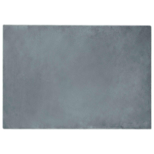 vidaXL Anti-Slip Faux Rabbit Fur Rug OLITE Anthracite 120 x 170 cm