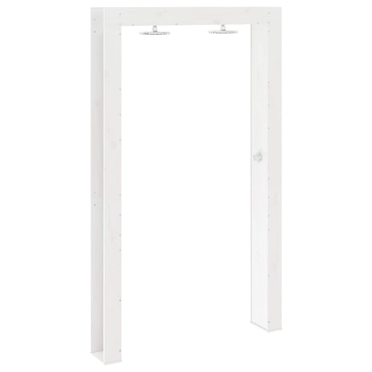 vidaXL Outdoor Shower White 137 x 23 x 226 cm Solid Pine Wood