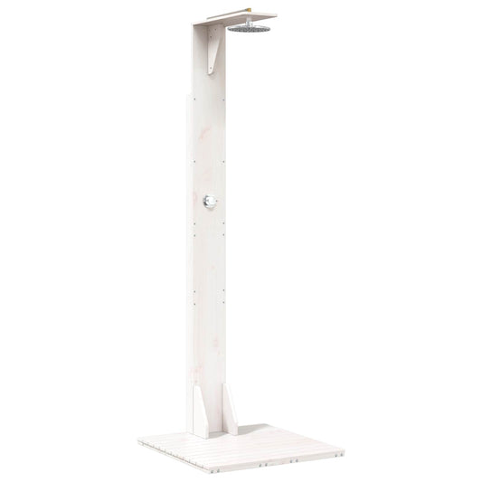 vidaXL Outdoor Shower 214.5 cm Solid Pine Wood and Stainless Steel