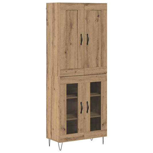 vidaXL Highboard Artisan Oak 69.5 x 34 x 180 cm Engineered Wood