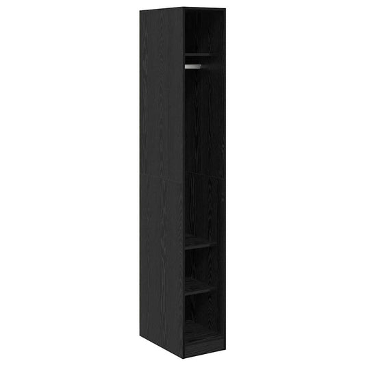 vidaXL Wardrobe Black Oak 50 x 30 x 200 cm Engineered Wood