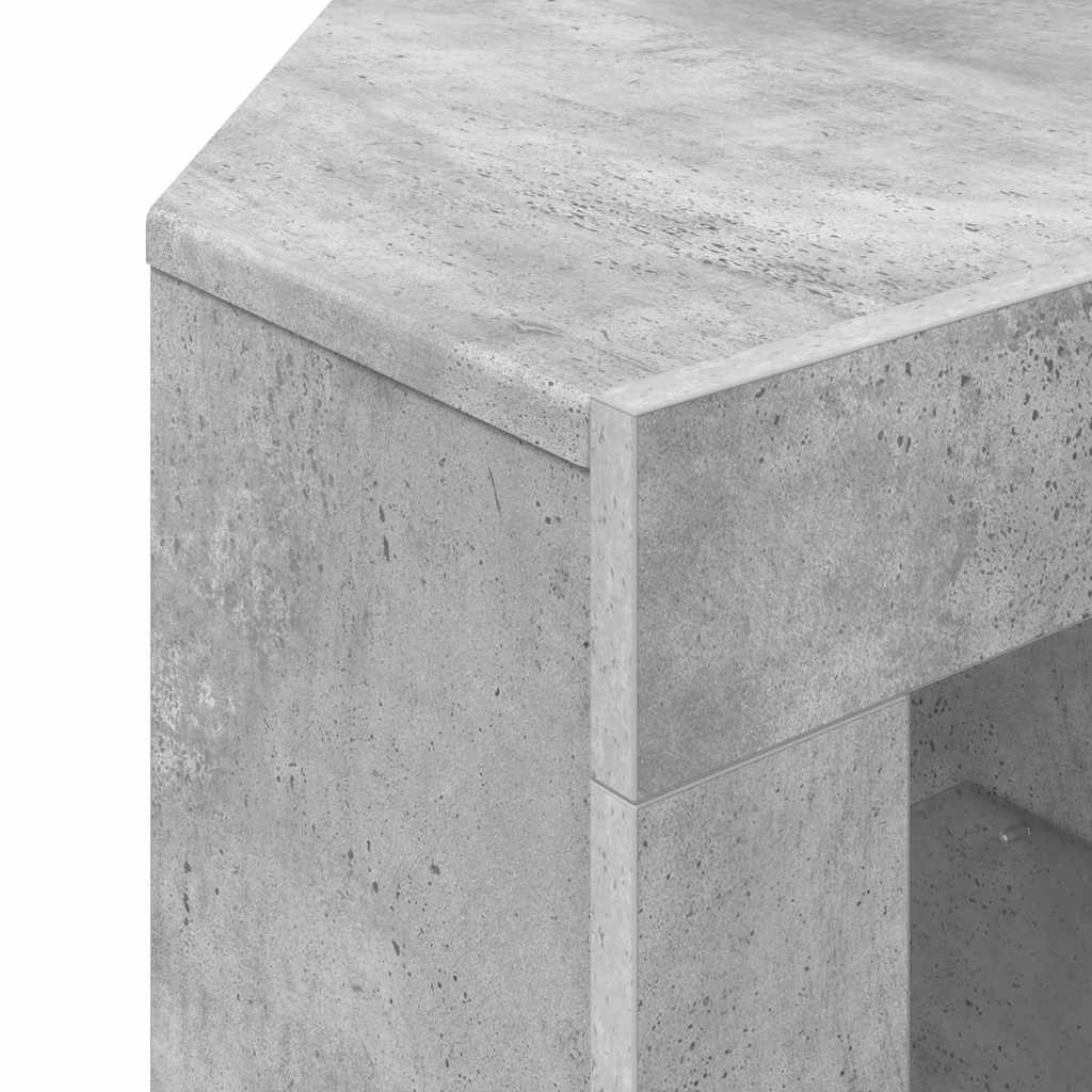 vidaXL Corner LED TV Cabinet 100x40x68cm Concrete Grey Engineered Wood