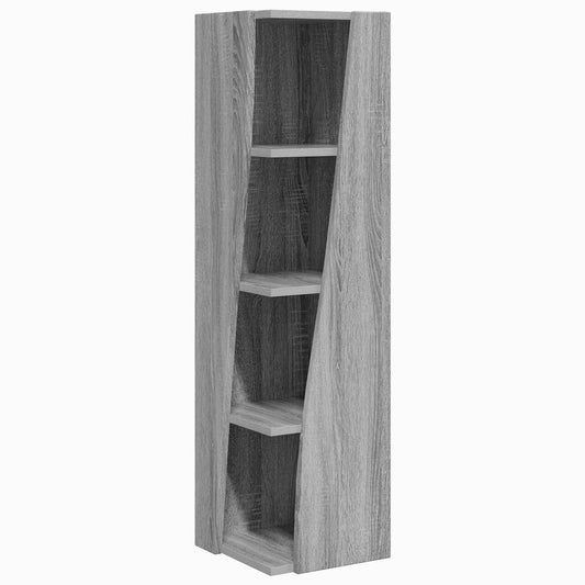 vidaXL Corner Cabinet 27.5x27x102cm Engineered Wood Grey Sonoma