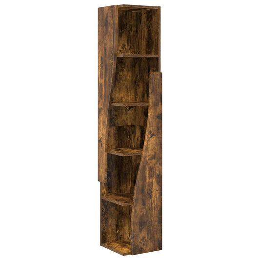vidaXL Corner Cabinet 27.5x27x140cm Engineered Wood Smoked Oak