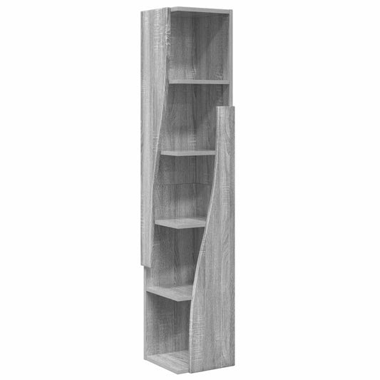 vidaXL Corner Cabinet 27.5x27x140cm Engineered Wood Grey Sonoma