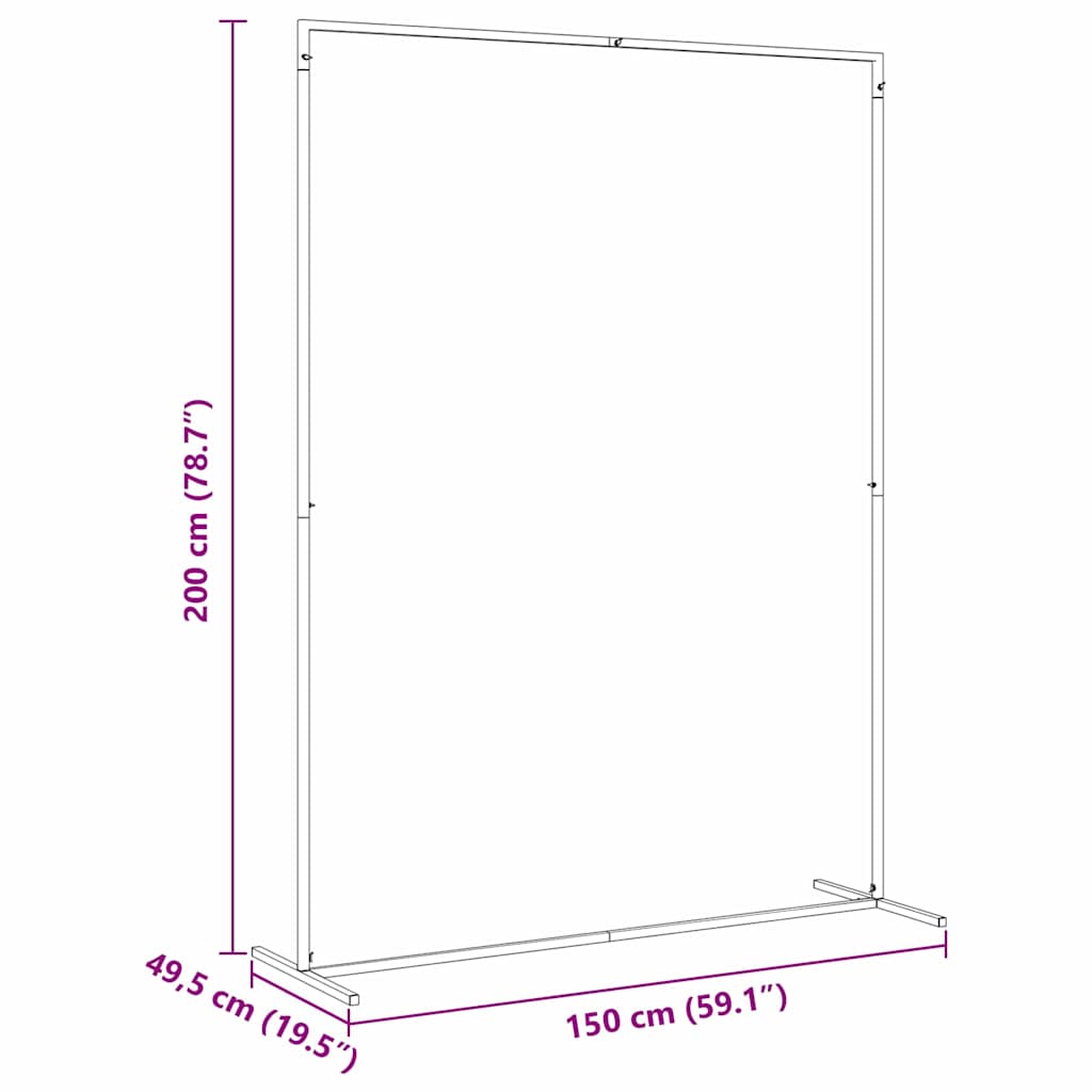 vidaXL Wedding Arch Gold 150 x 49.5 x 200 cm Steel