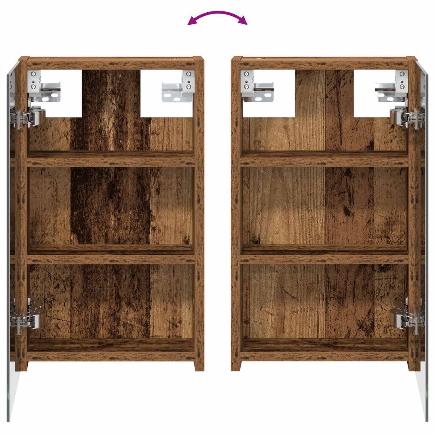vidaXL Bathroom Cabinet Set 3 pcs 80 x 10.5 x 50 cm Engineered wood