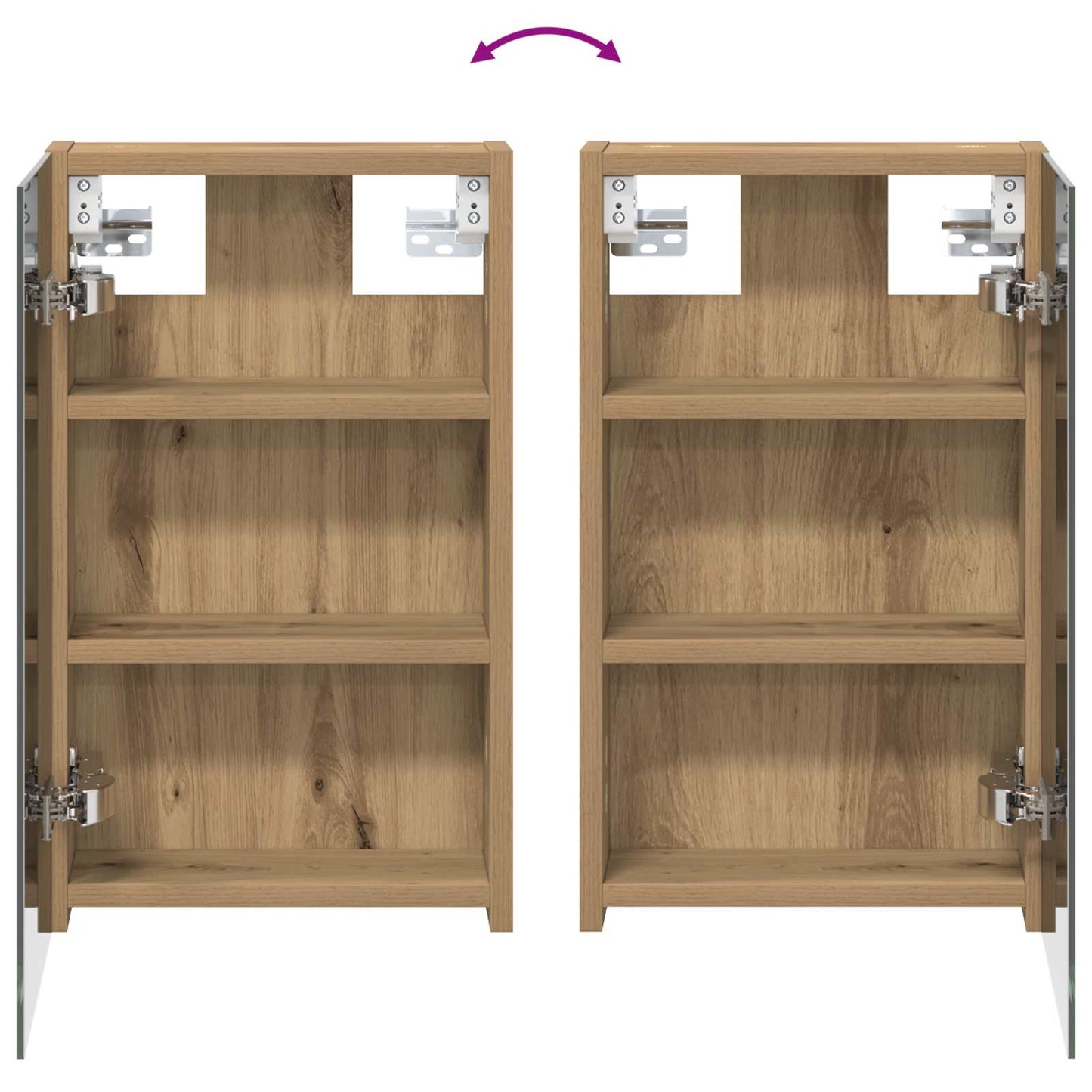 vidaXL Bathroom Cabinet Set 3 pcs 80 x 10.5 x 50 cm Engineered wood