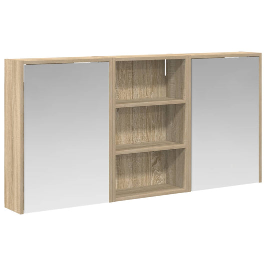 vidaXL Bathroom Cabinet Set 3 pcs 126 x 16 x 62.5 cm Engineered wood