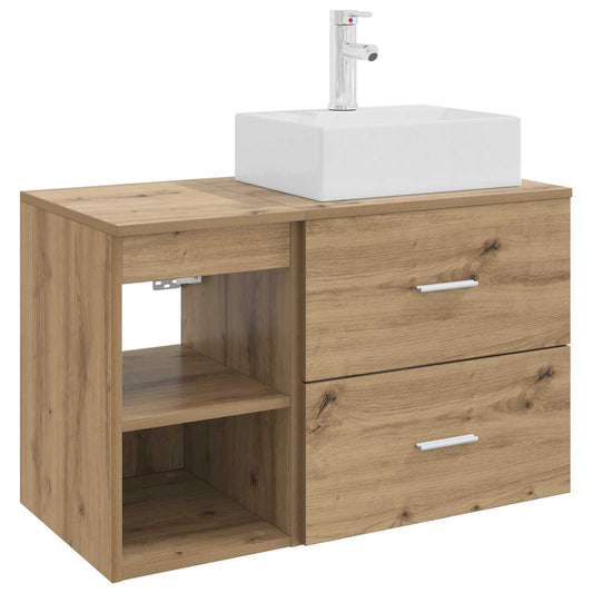 vidaXL Bathroom Furniture Set 2 pcs Artisan Oak Engineered Wood