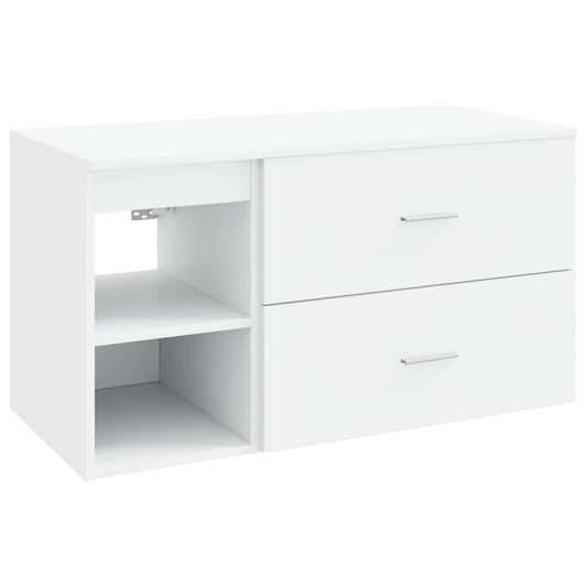 vidaXL Bathroom Furniture Set 2 pcs White Engineered Wood