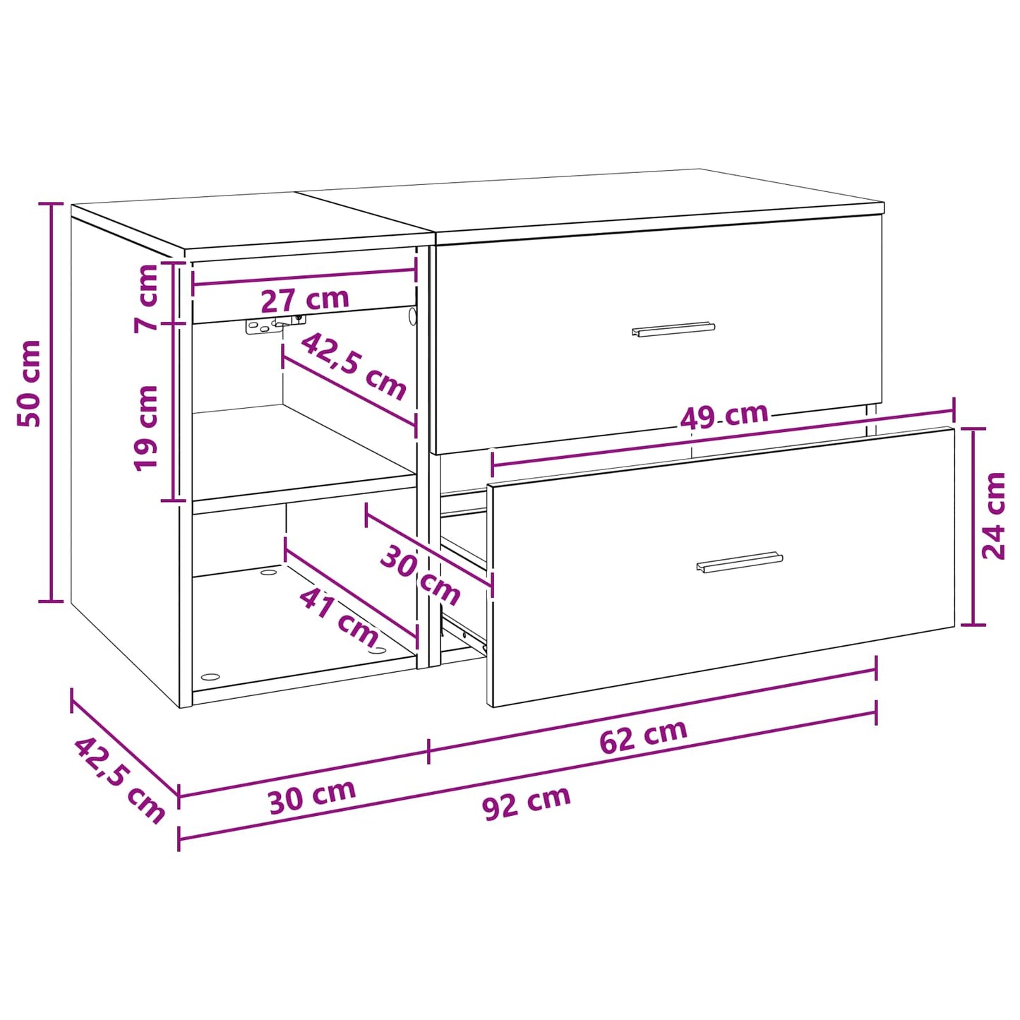 vidaXL Bathroom Furniture Set 2 pcs White Engineered Wood