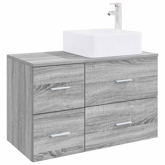 vidaXL Bathroom Furniture Set 2 pcs Grey Sonoma Engineered Wood