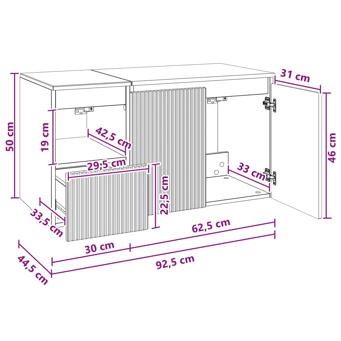 vidaXL Bathroom Furniture Set 2 pcs White Engineered Wood