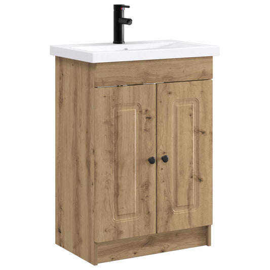 vidaXL Bathroom Furniture Set Artisan Oak 78.5 x 37.5 x 81 cm