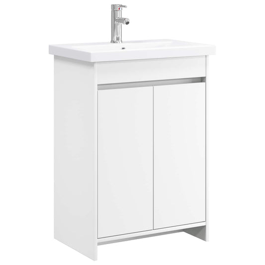 vidaXL Bathroom Furniture Set White 61 x 40 x 84.5 cm Engineered Wood