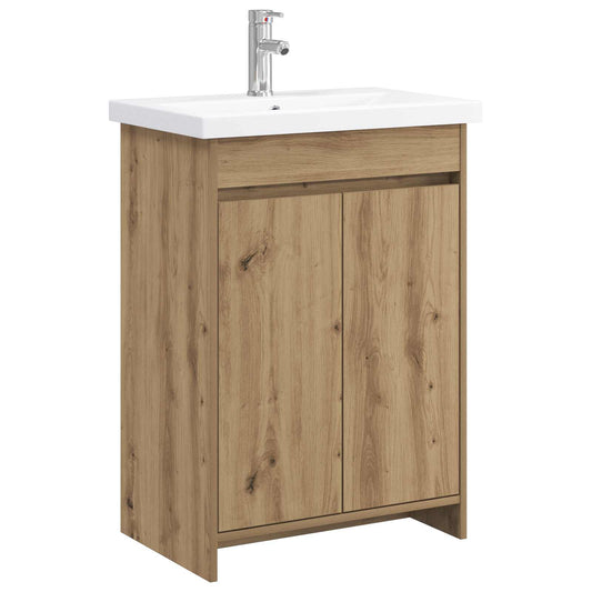 vidaXL Bathroom Furniture Set Artisan Oak 81 x 40 x 84.5 cm