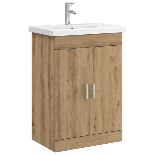 vidaXL Bathroom Furniture Set Artisan Oak 61 x 40 x 84.5 cm