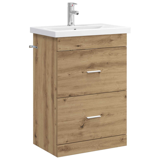 vidaXL Bathroom Furniture Set Artisan Oak 61 x 40 x 84.5 cm