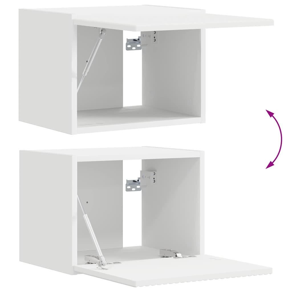 vidaXL TV Wall Cabinet White 39 x 31 x 29.5 cm Engineered Wood