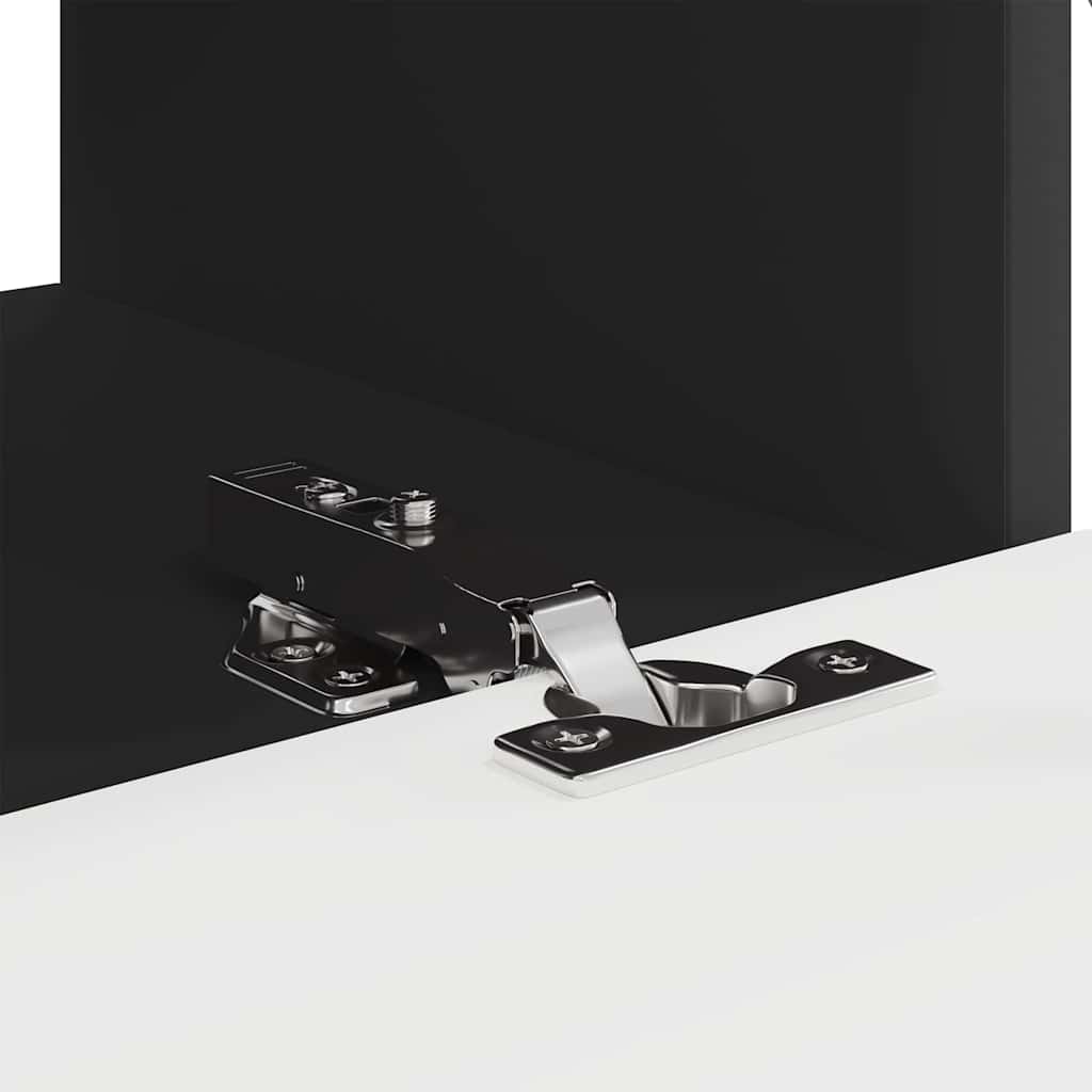 vidaXL TV Wall Cabinet 2 pcs Black Engineered Wood