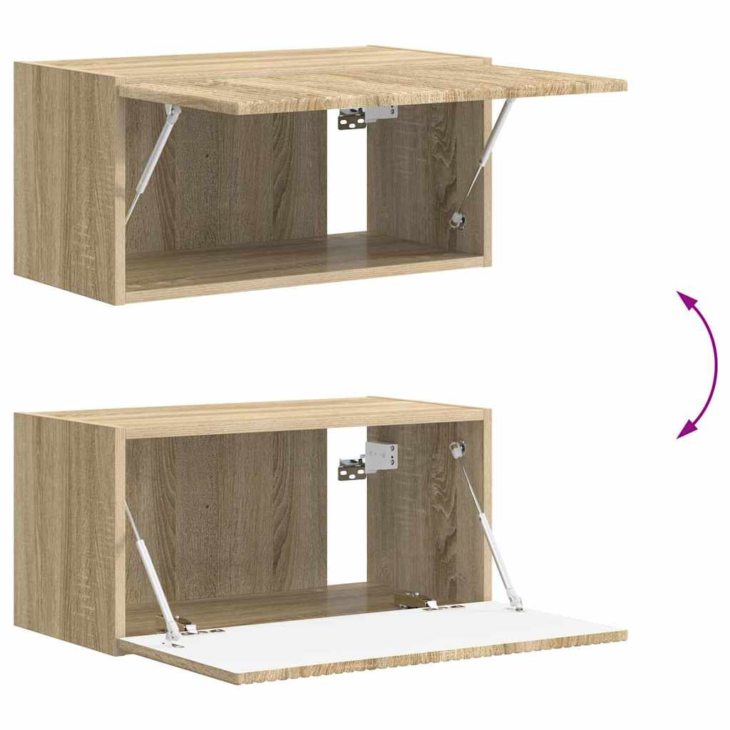 vidaXL TV Wall Cabinet Sonoma 60 x 31 x 29.5 cm Engineered Wood