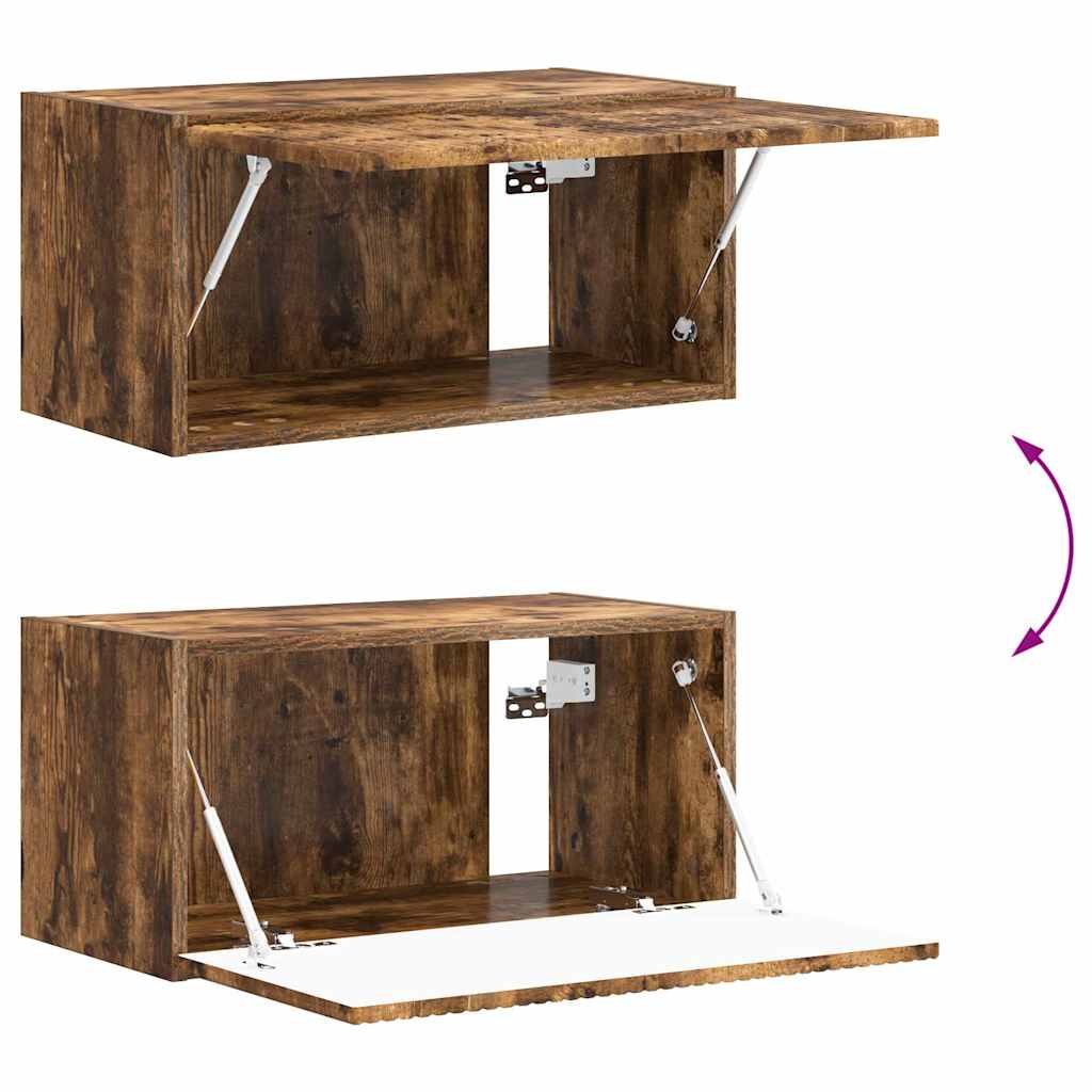 vidaXL TV Wall Cabinet Smoked Oak 60 x 31 x 29.5 cm Engineered Wood