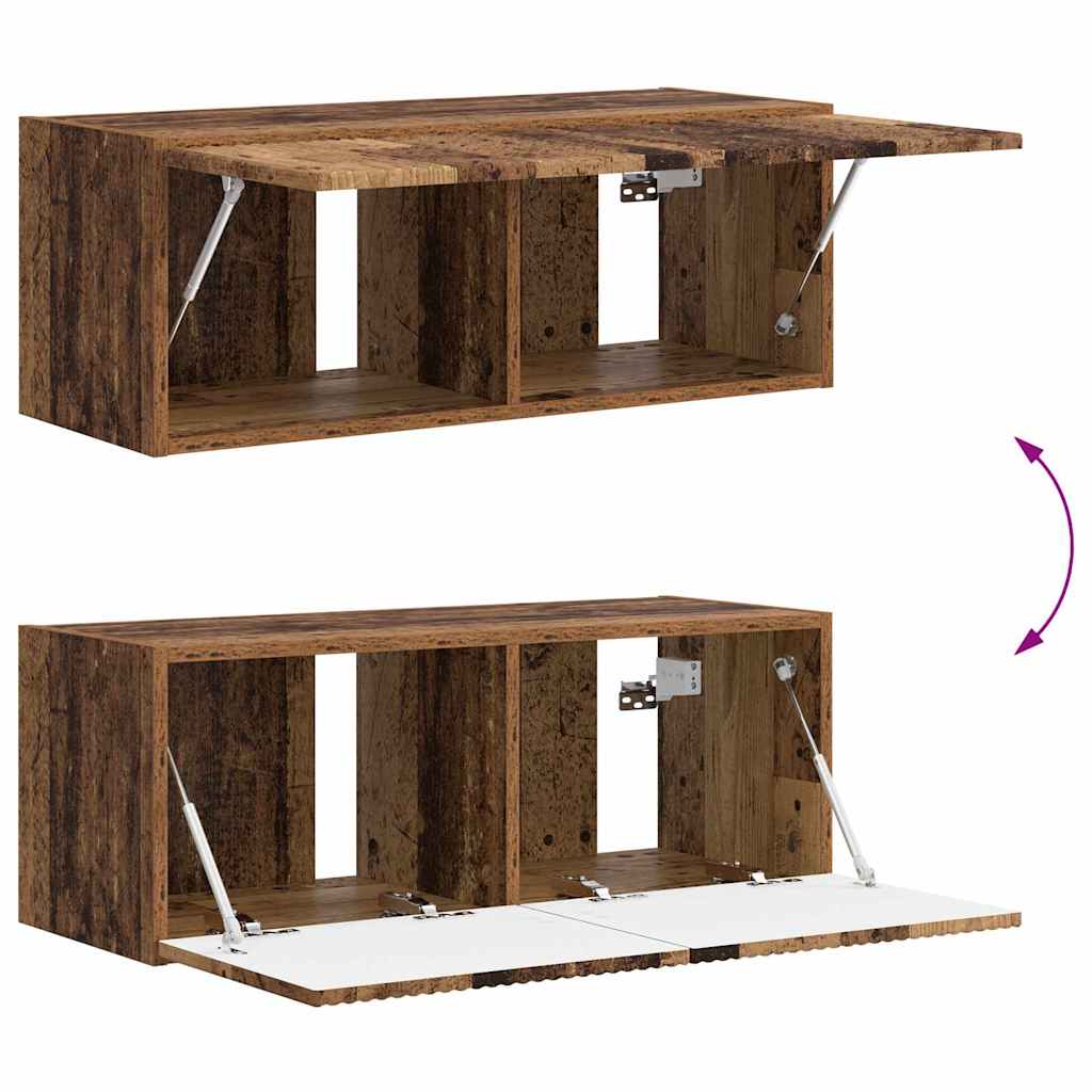 vidaXL TV Wall Cabinet Old Wood 78.5 x 31 x 29.5 cm Engineered Wood