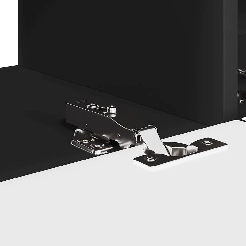 vidaXL TV Wall Cabinet 2 pcs Black Engineered Wood