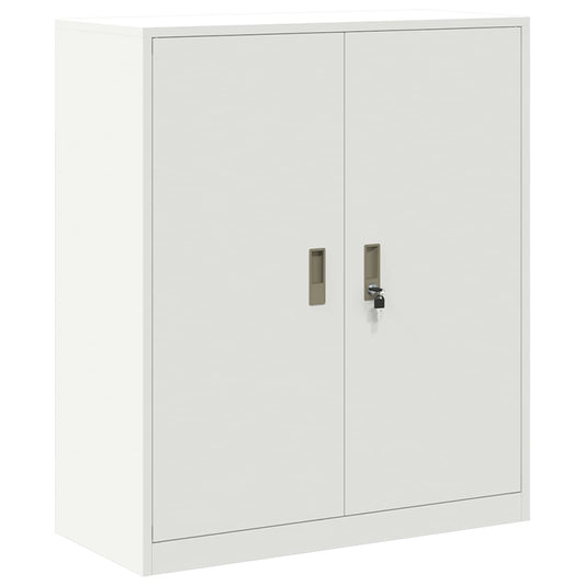 vidaXL Storage Cabinet White 90 x 40 x 105 cm Steel