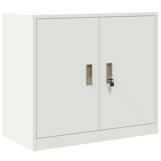 vidaXL Storage Cabinet White 80 x 40 x 70 cm Steel