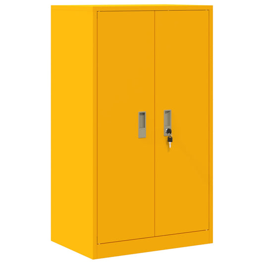 vidaXL Storage Cabinet Mustard Yellow 60 x 40 x 105 cm Steel
