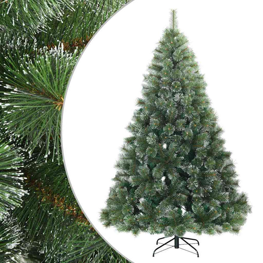 vidaXL Artificial Hinged Christmas Tree Snow Flocked Green 180 cm