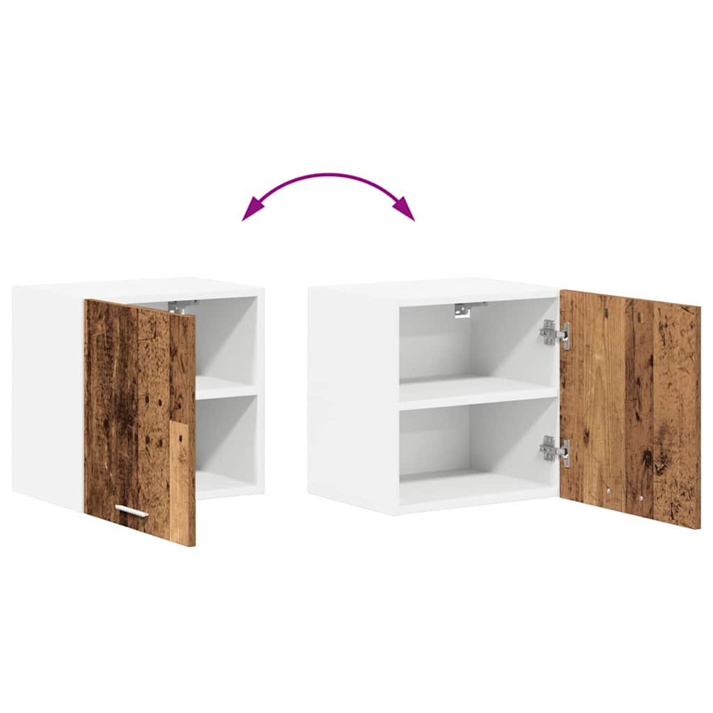 vidaXL Hanging Cabinet with Storage Old Wood and White 40 x 31 x 40 cm
