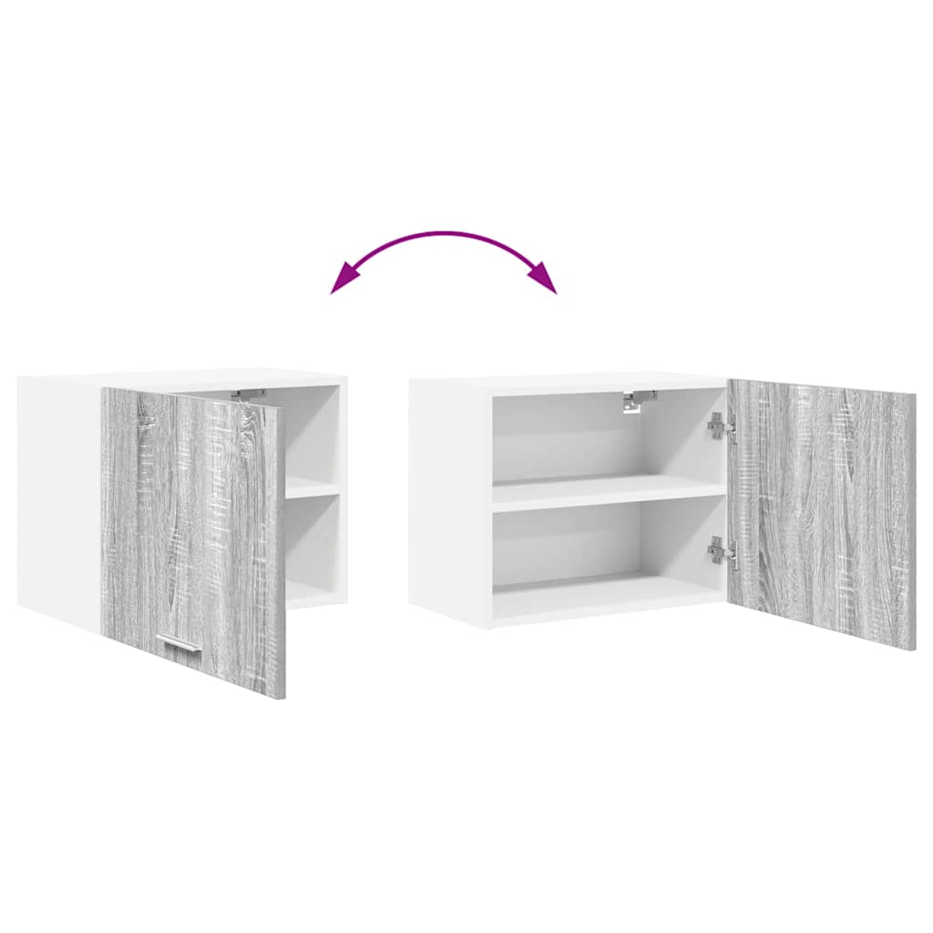 vidaXL Hanging Cabinet Grey Sonoma and White 50 x 31 x 40 cm
