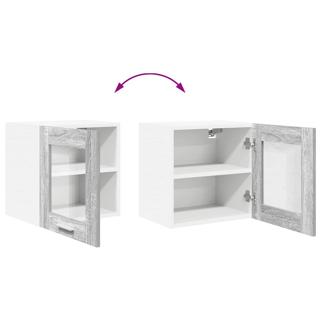 vidaXL Hanging Cabinet Grey Sonoma 40 x 31 x 40 cm Engineered Wood