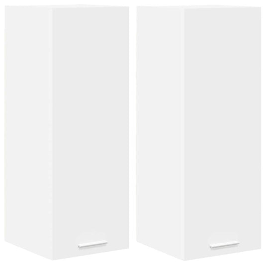 vidaXL Hanging Cabinet 2 pcs White 30 x 31 x 80 cm Engineered Wood